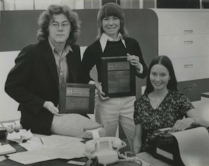 Working as a newspaper reporter